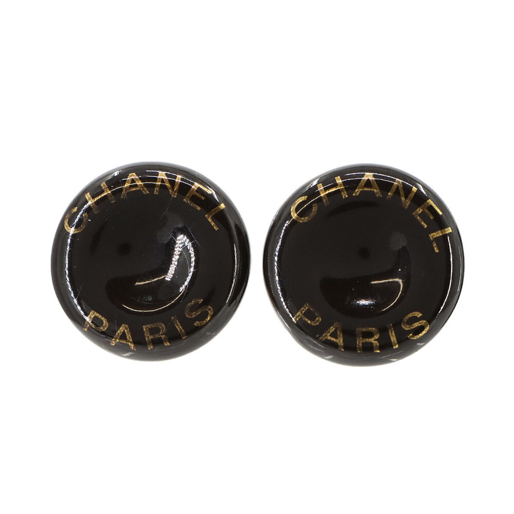 Chanel Earrings, Black and Gold, 97P